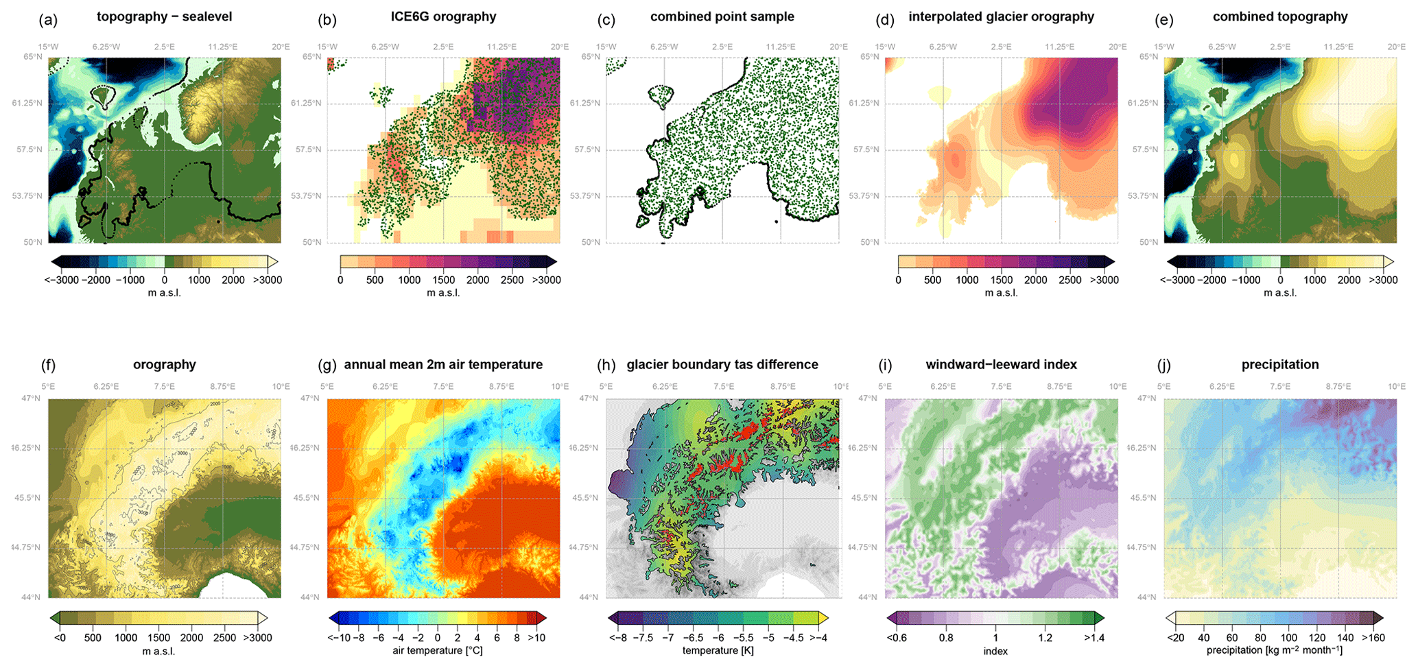 1. The study location and 2 km resolution mean grain size map in